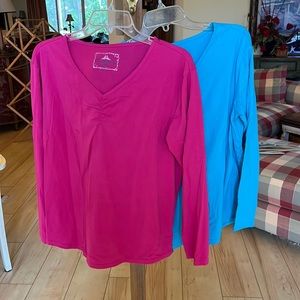 Pair of Goodnight Kiss pajama tops large